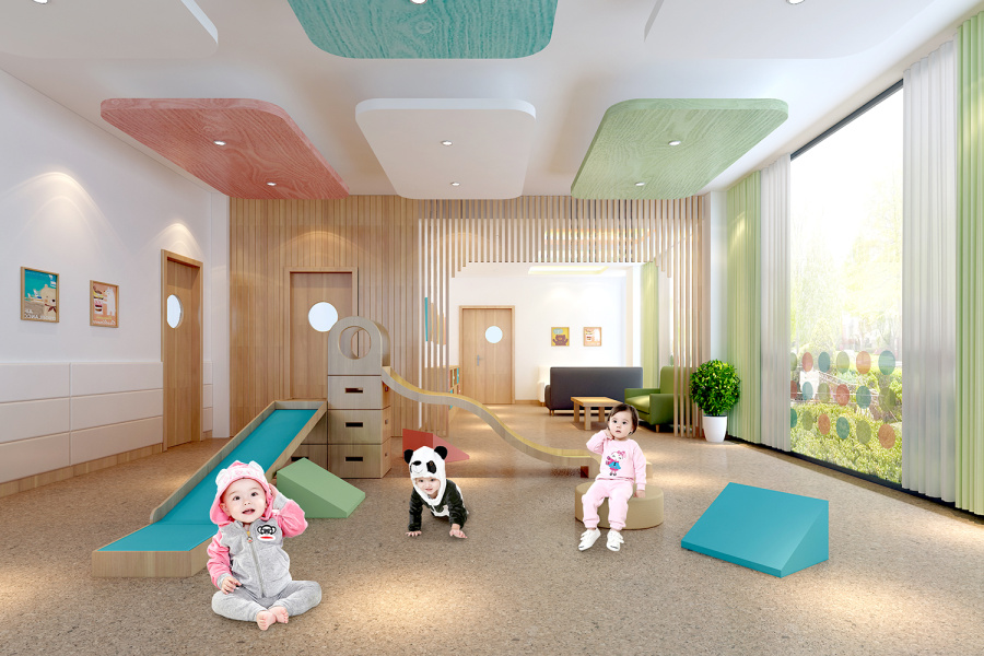 四川兰湾国际幼儿园品牌装修设计案例|室内设计|空间/建筑|青菜好吃 - 原创设计作品 